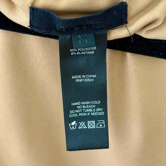 h:ours Tan Draped Mini Dress - Picture 3 of 4